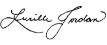 Lucille Jordan Signature